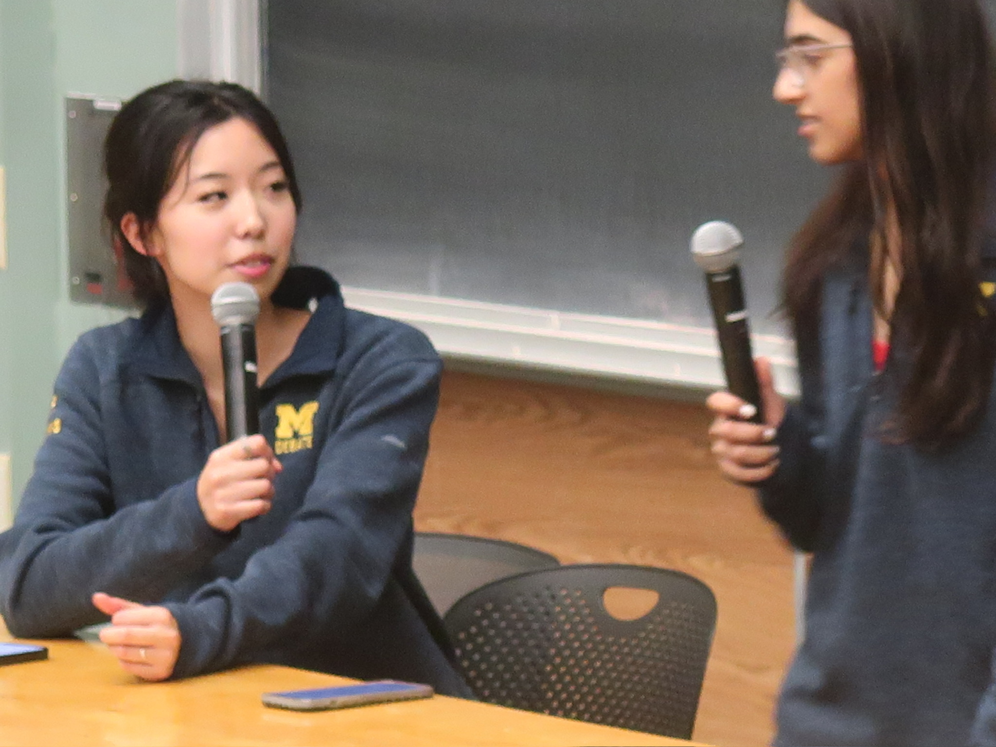A speaker panel conversation at camp